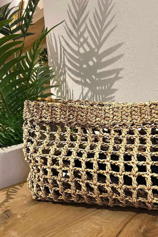 ITS THE LITTLE THINGS:  RAFFIA CLUTCH