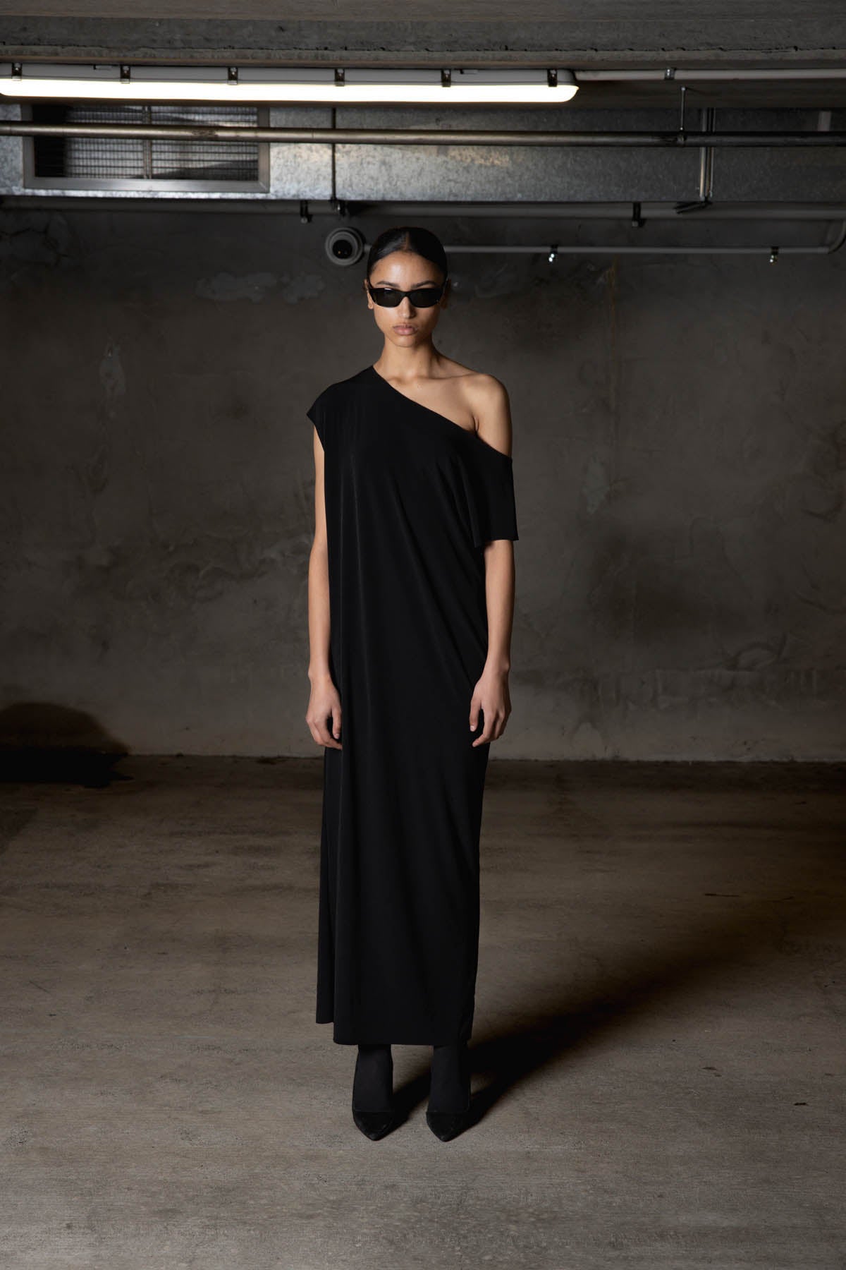 LASER T MAXI DRESS BLACK