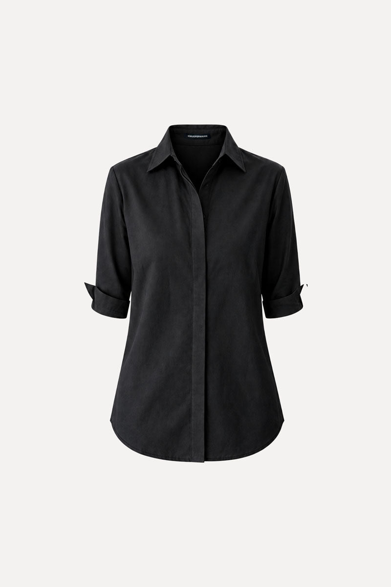 3/4 SLEEVE SHIRT WASHED BLACK