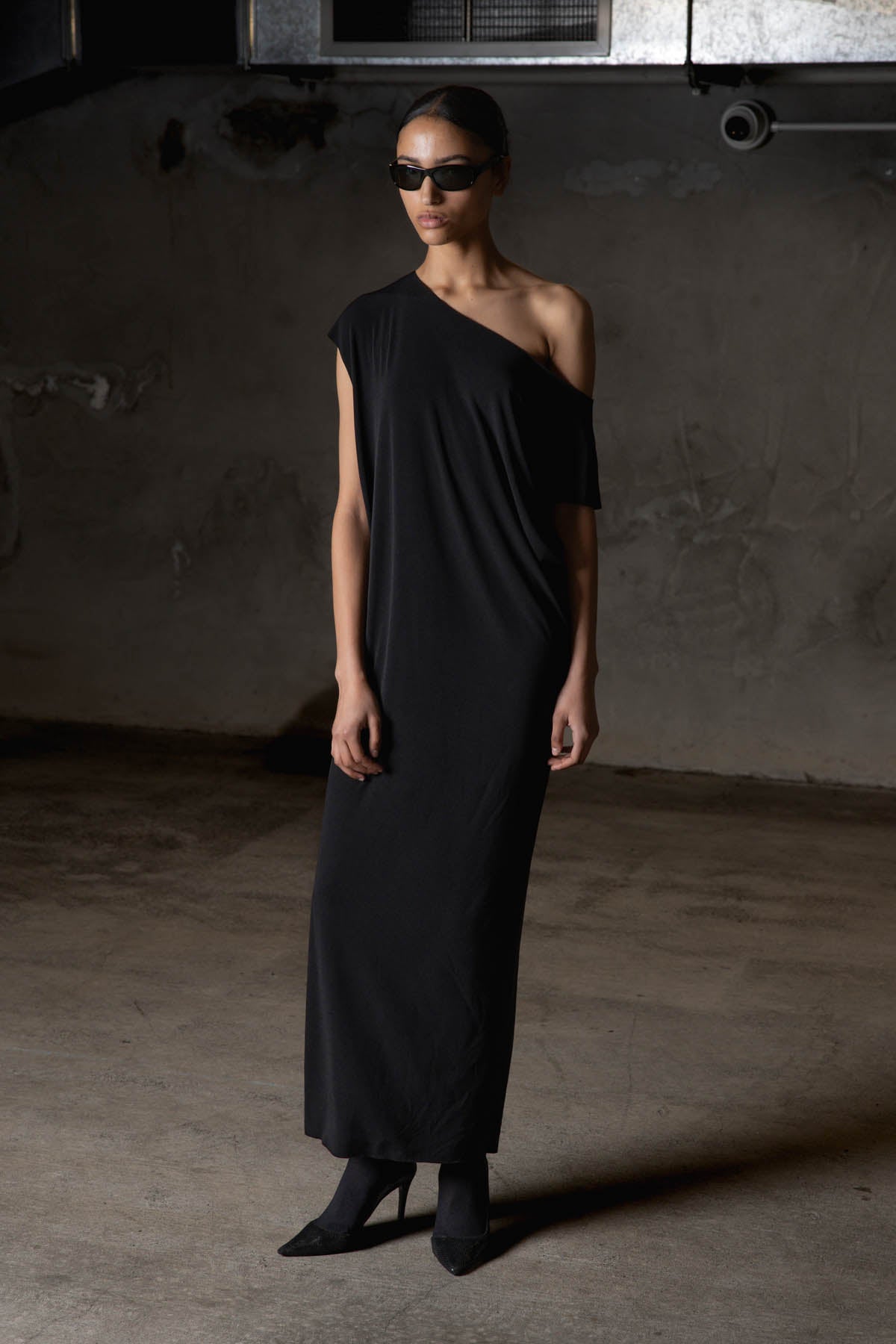 LASER T MAXI DRESS BLACK