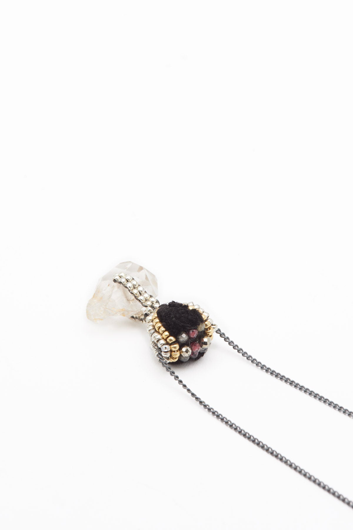 ISHI NECKLACE - HERKIMER QUARTZ