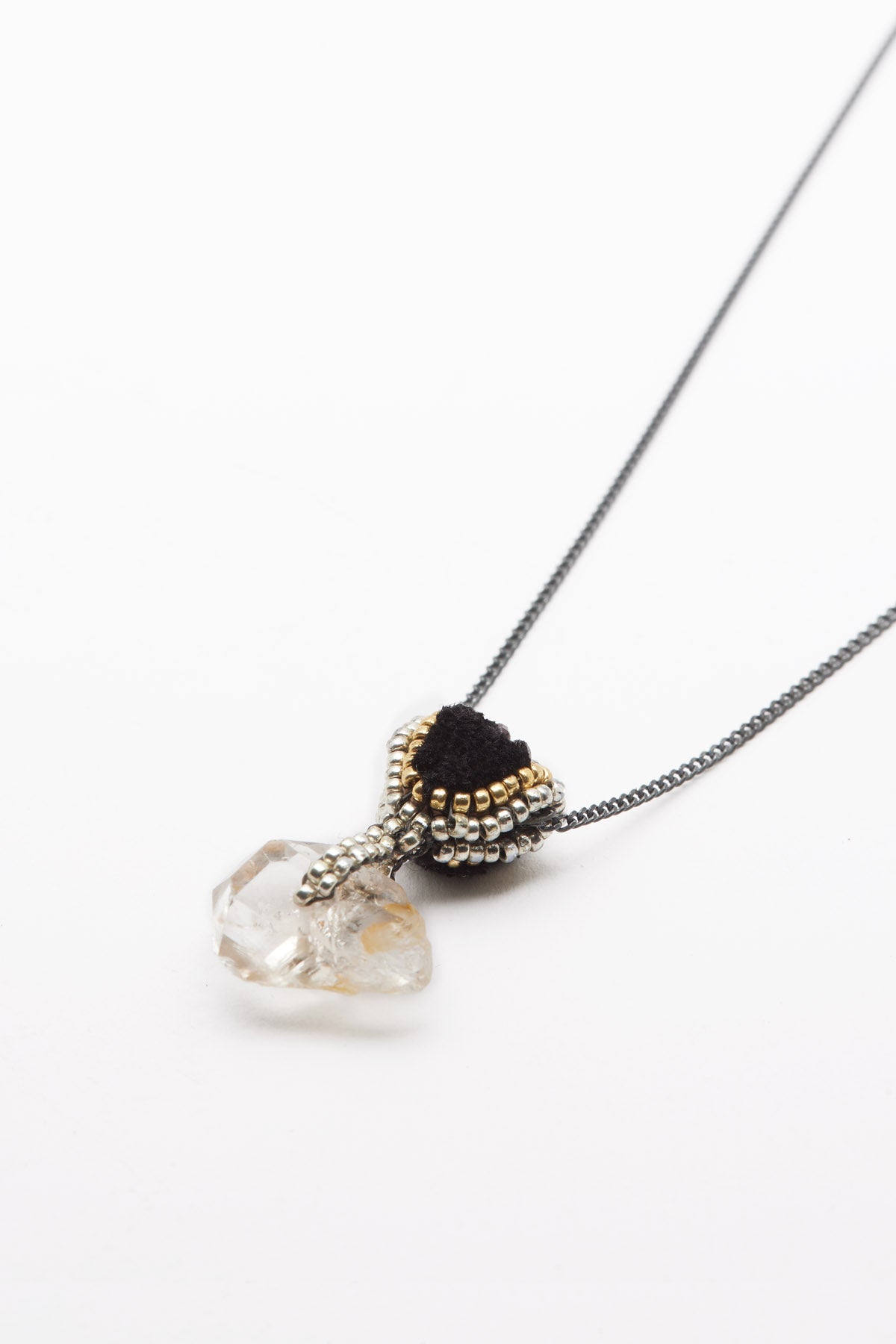 ISHI NECKLACE - HERKIMER QUARTZ