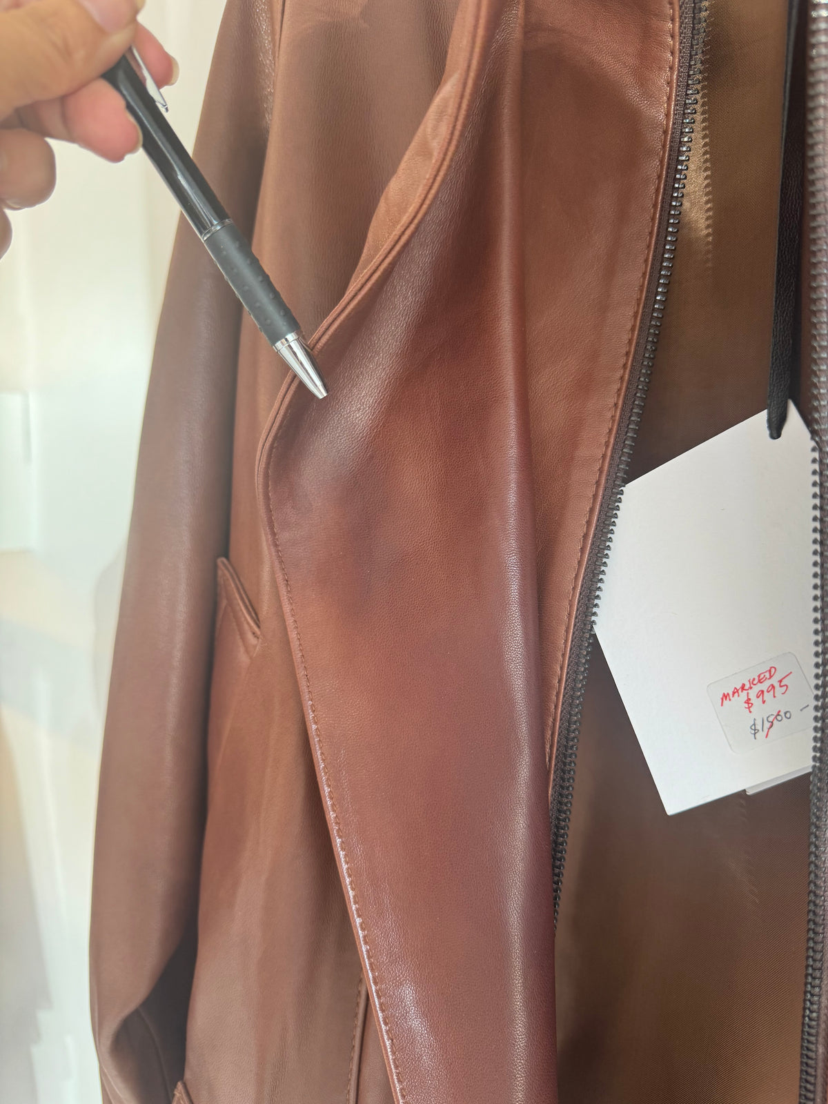 GO-TO LEATHER JACKET HAZELNUT
