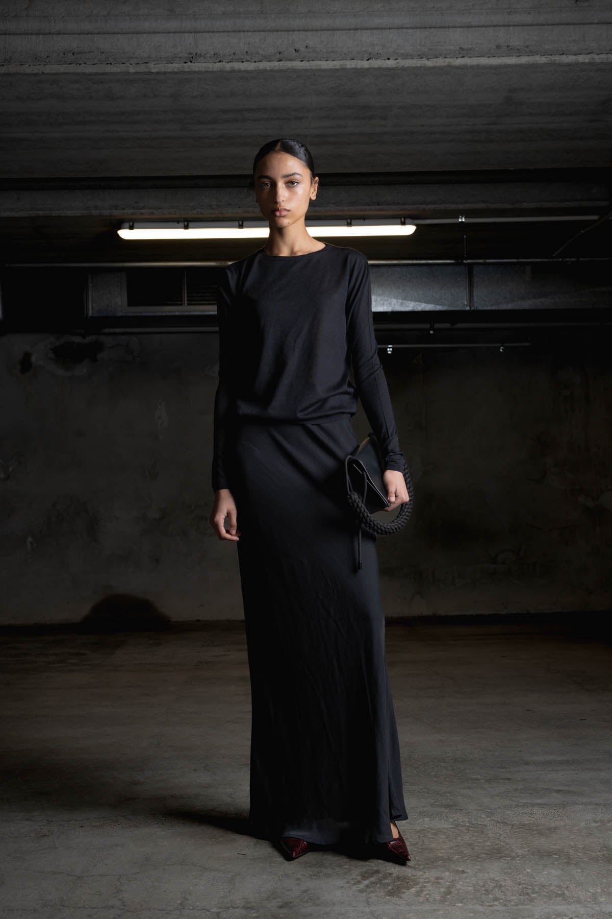 FINE STAPLE CREW IN CASHMERE BLACK