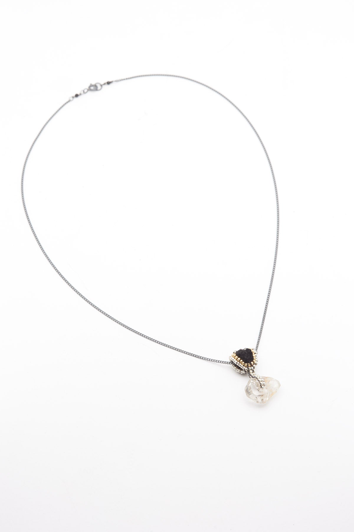 ISHI NECKLACE - HERKIMER QUARTZ