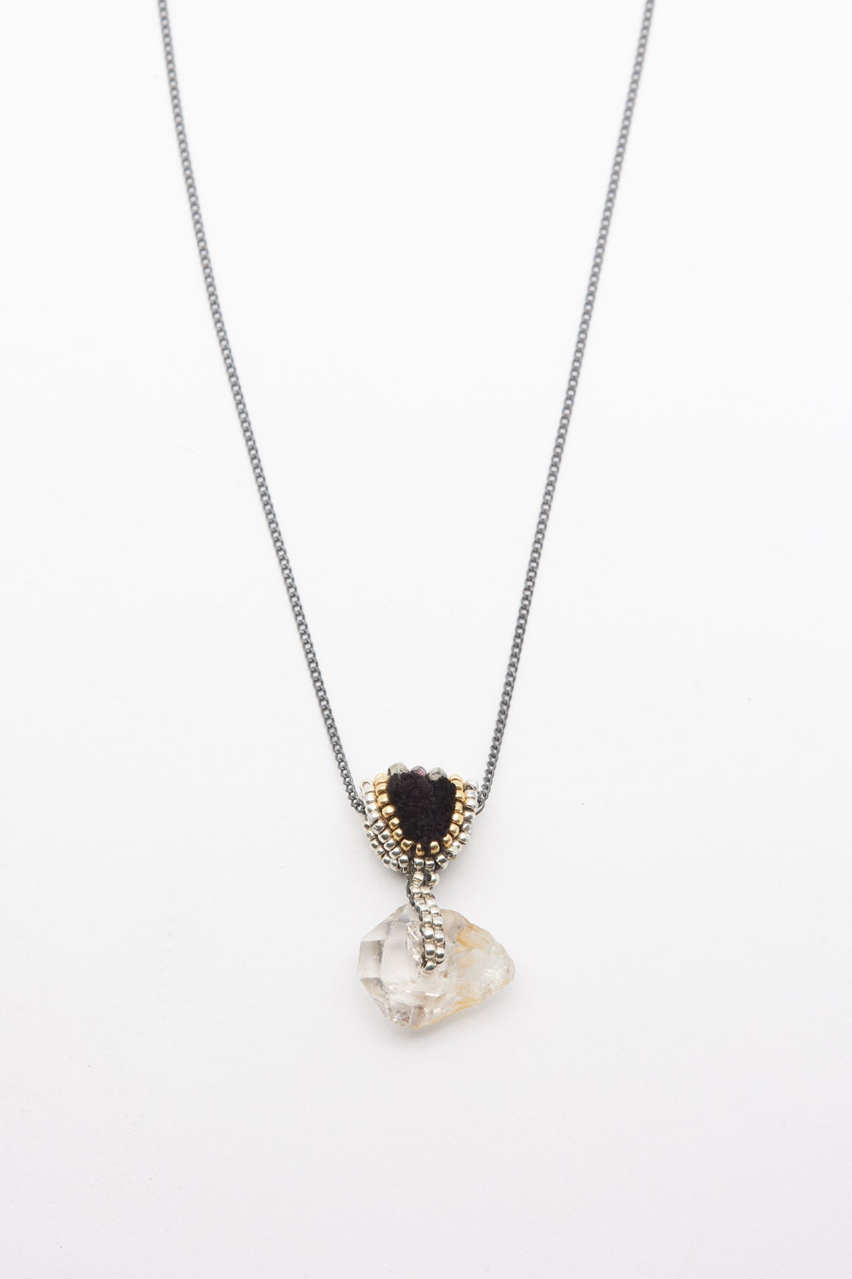 ISHI NECKLACE - HERKIMER QUARTZ