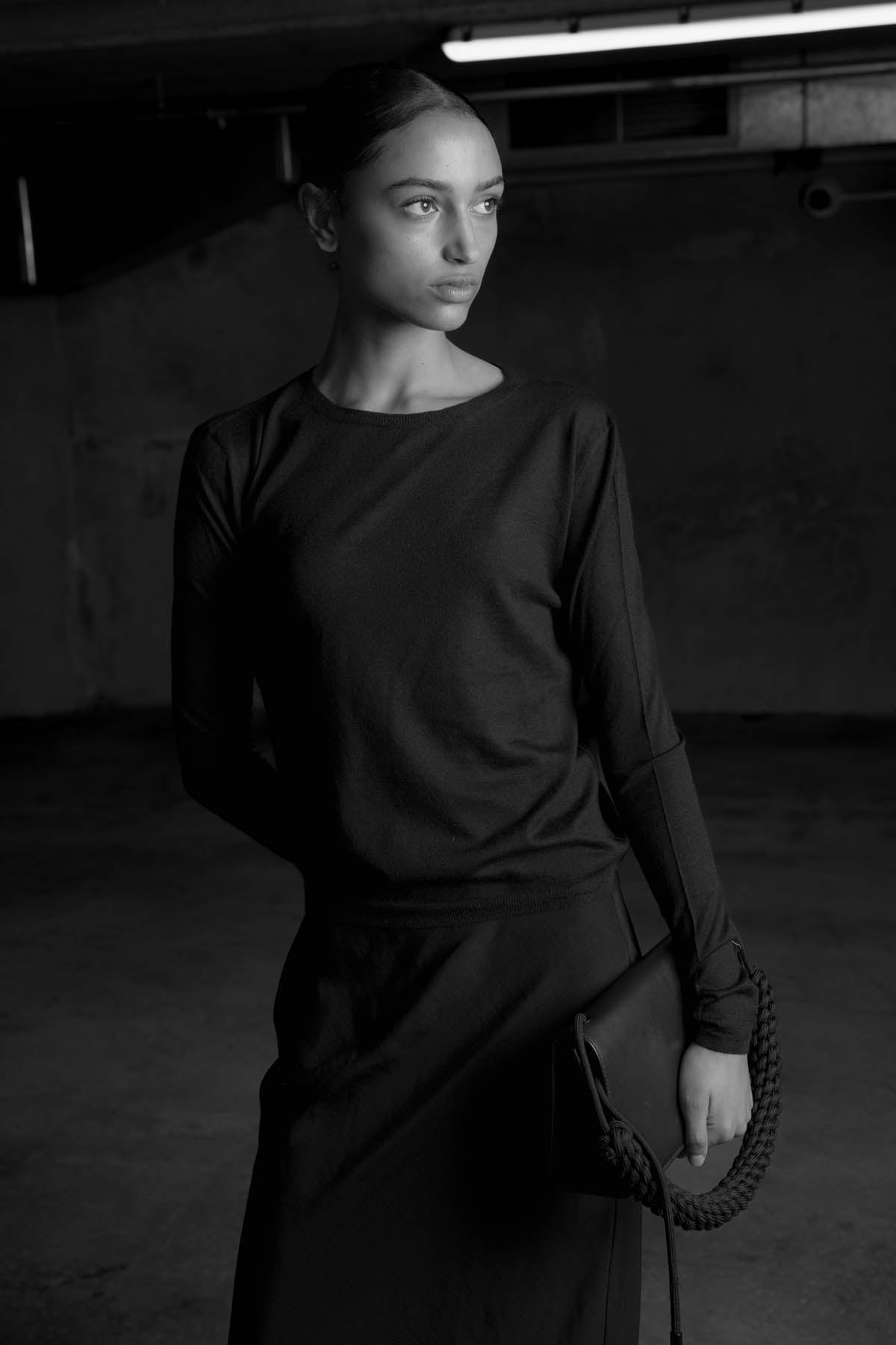 FINE STAPLE CREW IN CASHMERE BLACK