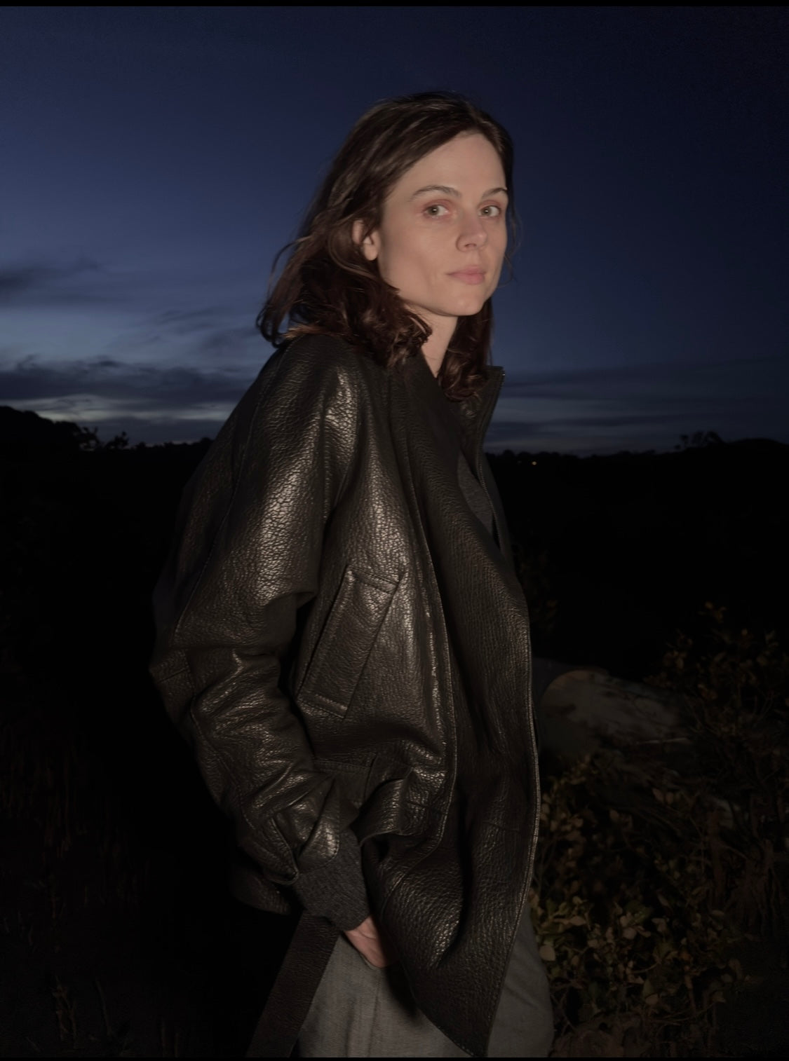 GO-TO LEATHER JACKET BLACK GRAIN