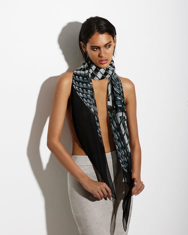 ARCHITECTURE SCARF DENIM HUES - KNUEFERMANN 