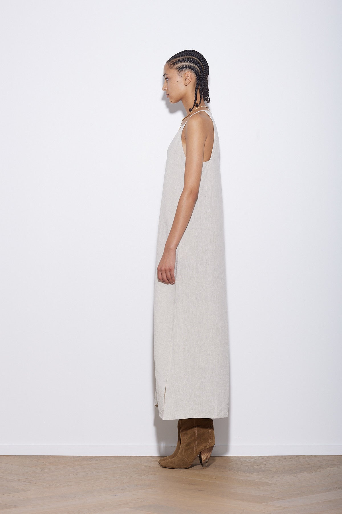 BASE DRESS NATURAL LINEN