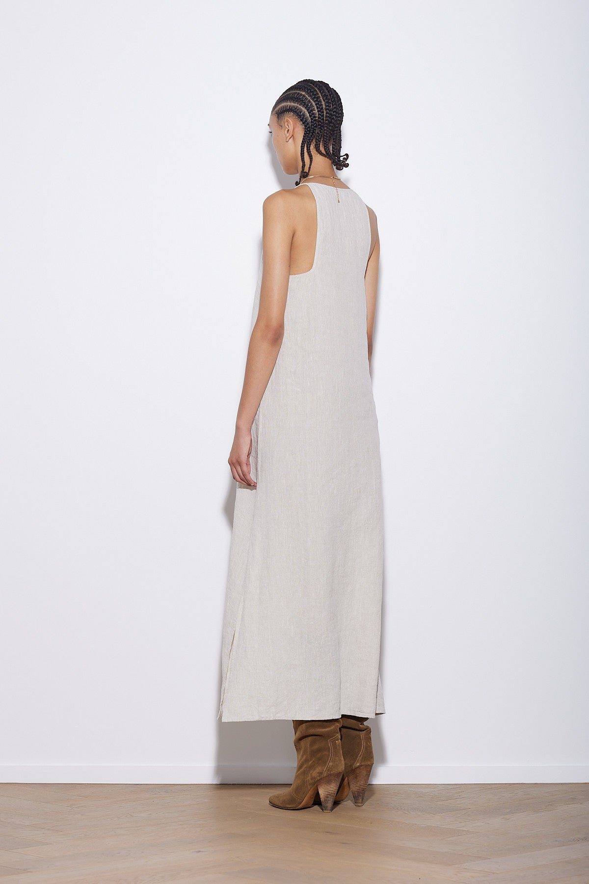 BASE DRESS NATURAL LINEN