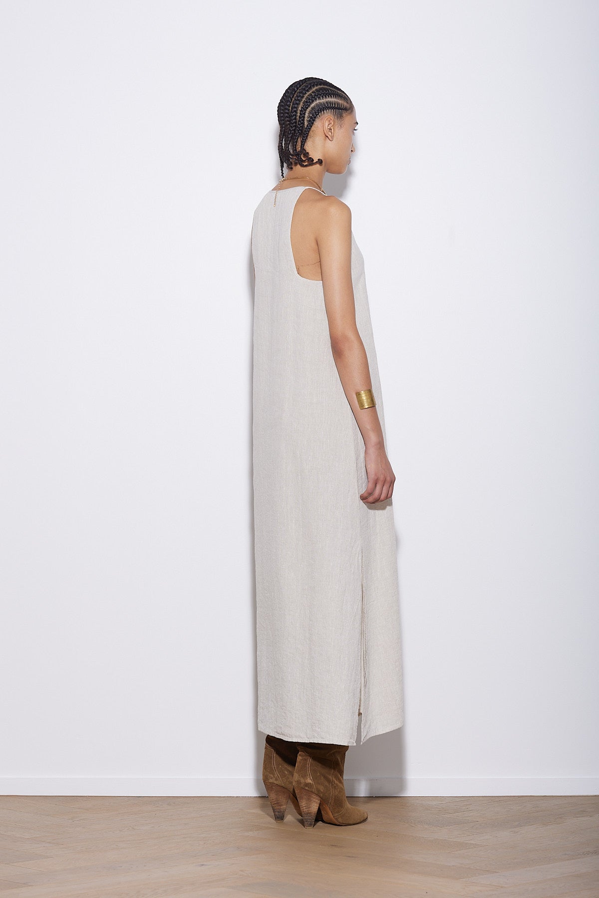 BASE DRESS NATURAL LINEN