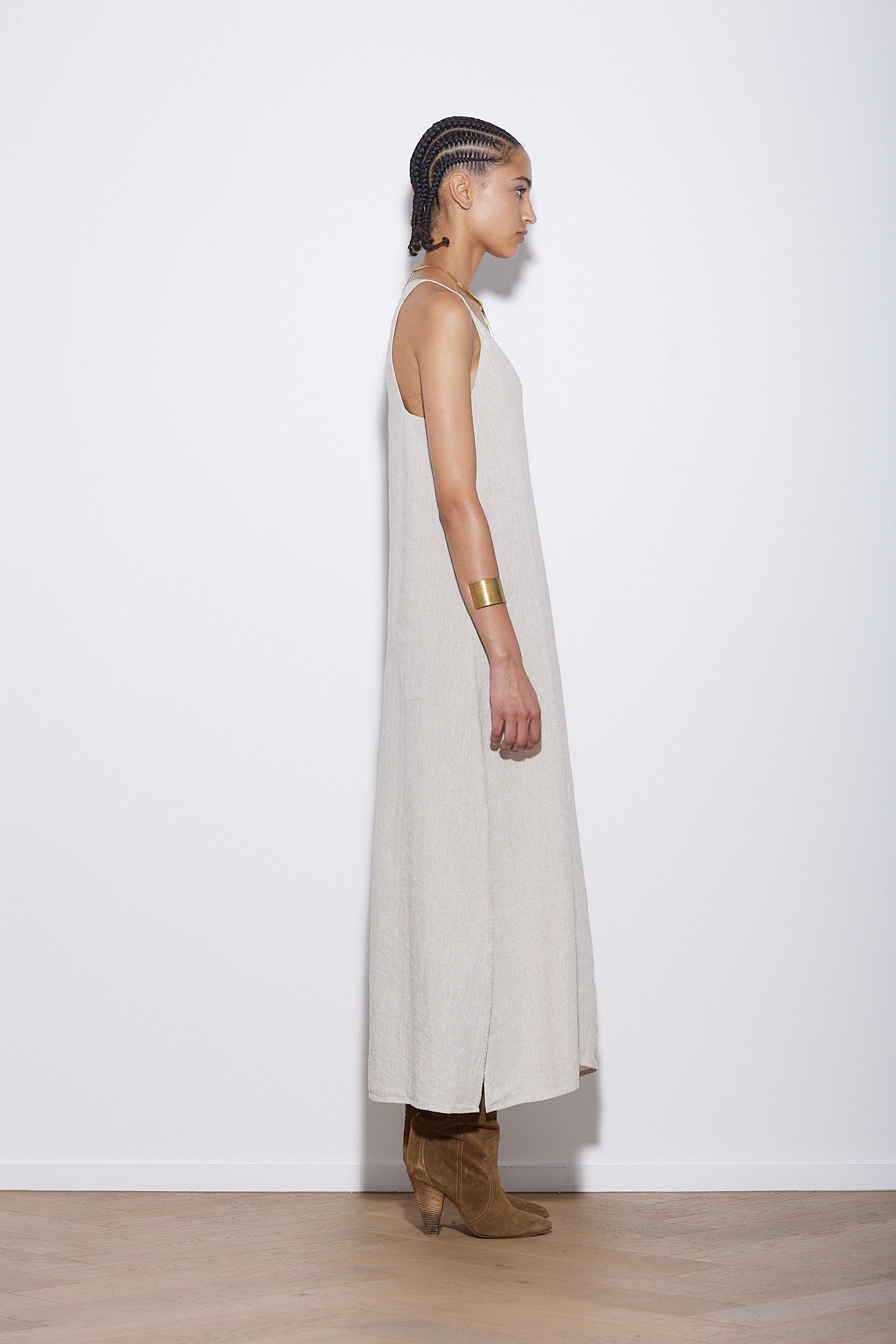 BASE DRESS NATURAL LINEN