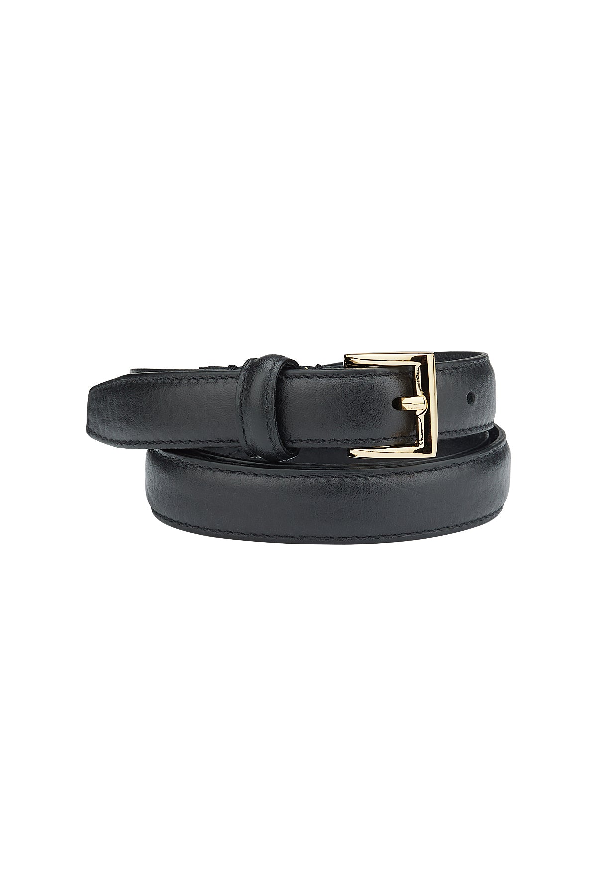 BELT CLASSIC HANDMADE BLACK/GOLD - KNUEFERMANN 