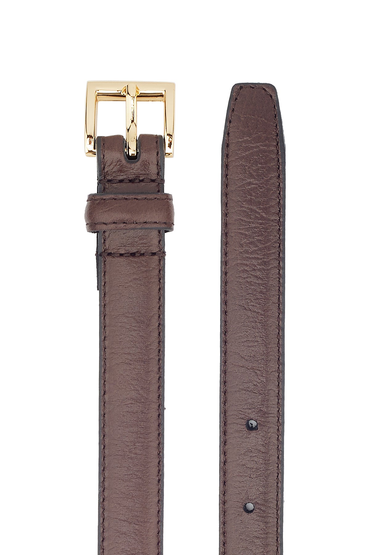 BELT CLASSIC HANDMADE BROWN/GOLD - KNUEFERMANN 