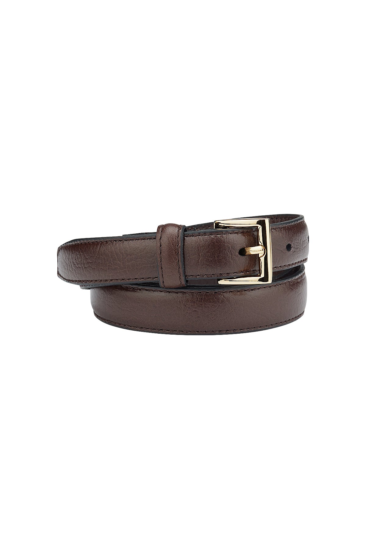 BELT CLASSIC HANDMADE BROWN/GOLD - KNUEFERMANN 