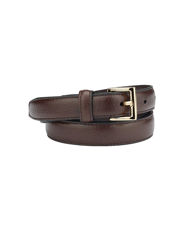 BELT CLASSIC HANDMADE BROWN/GOLD - KNUEFERMANN 