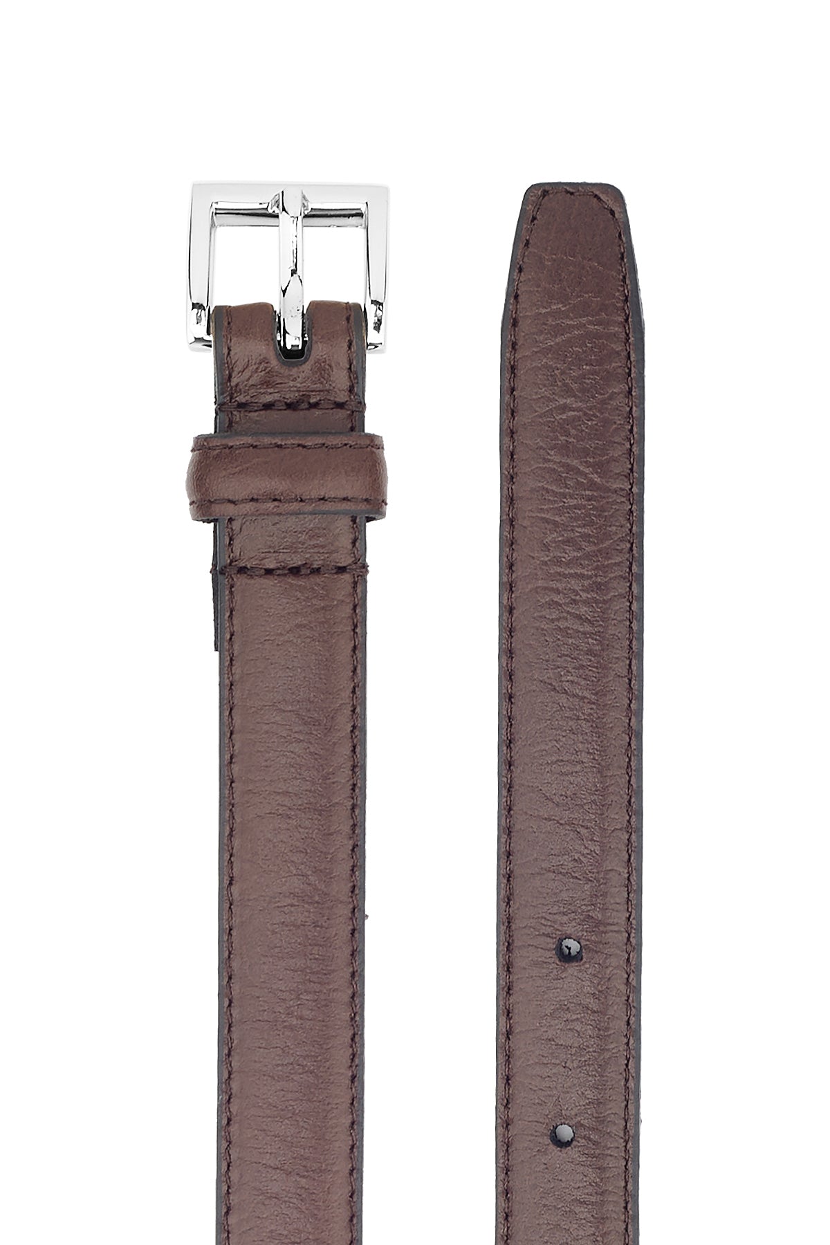 BELT CLASSIC HANDMADE BROWN/NICKLE - KNUEFERMANN 