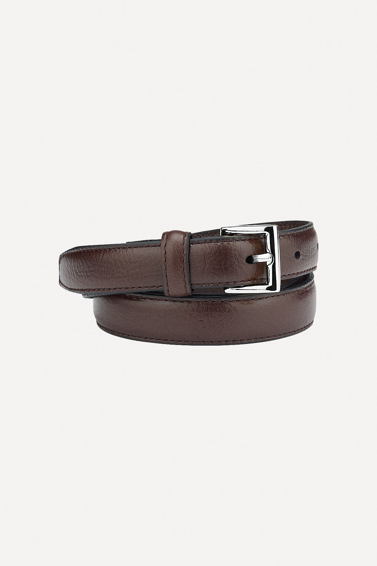 BELT CLASSIC HANDMADE BROWN/NICKLE
