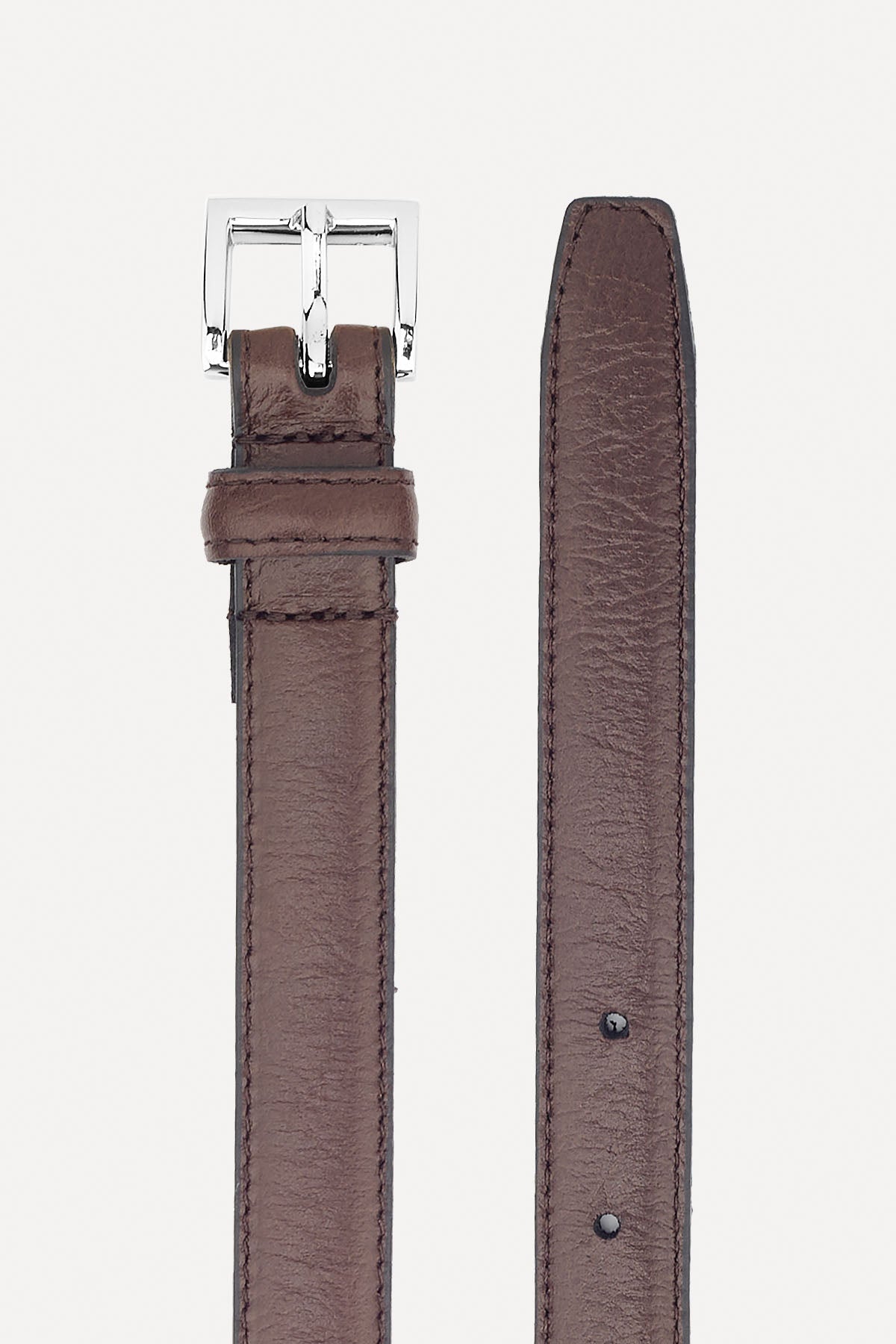BELT CLASSIC HANDMADE BROWN/NICKLE