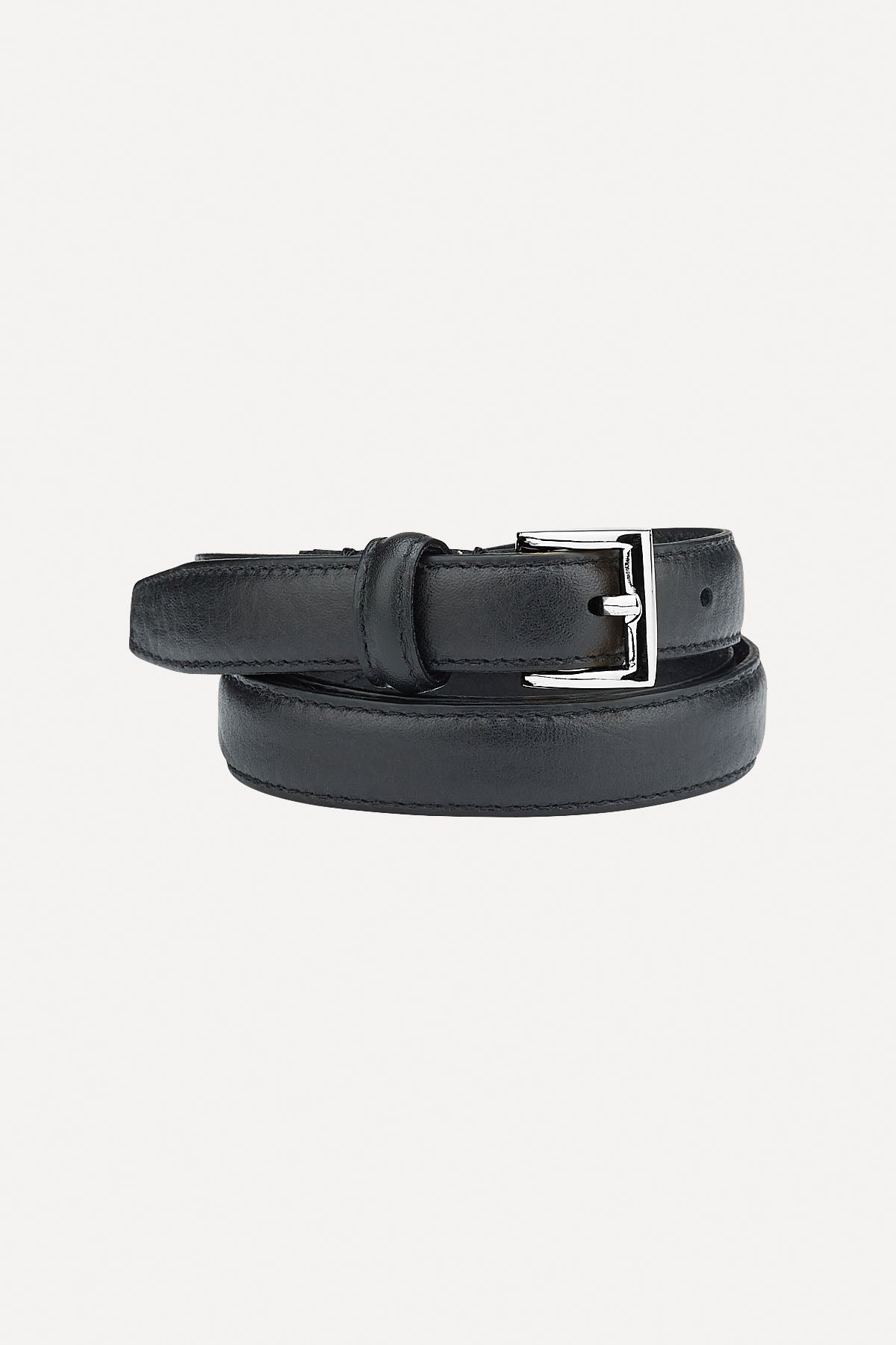 BELT CLASSIC HANDMADE BLACK/NICKLE