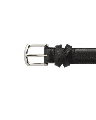 BOYFRIEND BELT BLACK/NICKLE - KNUEFERMANN 