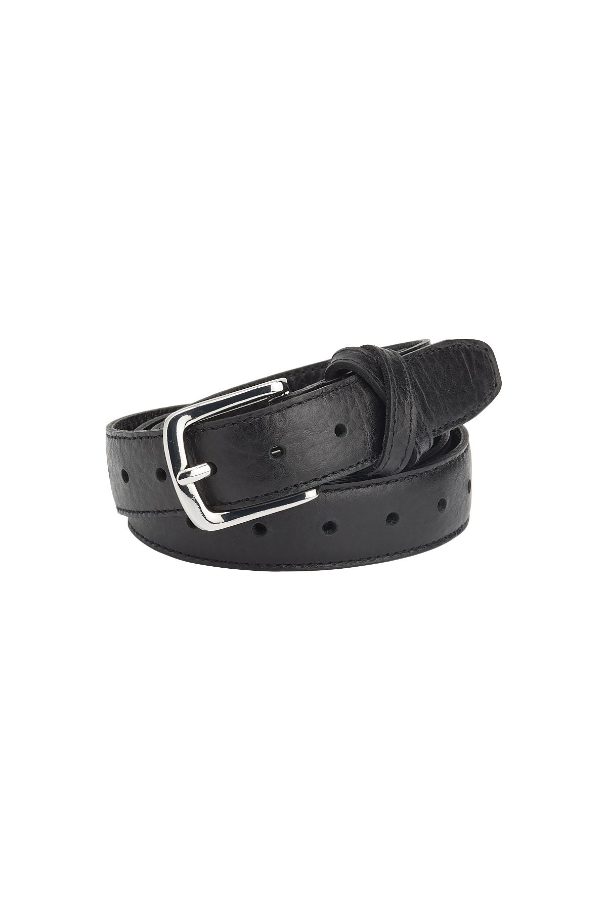 BOYFRIEND BELT BLACK/NICKLE - KNUEFERMANN 