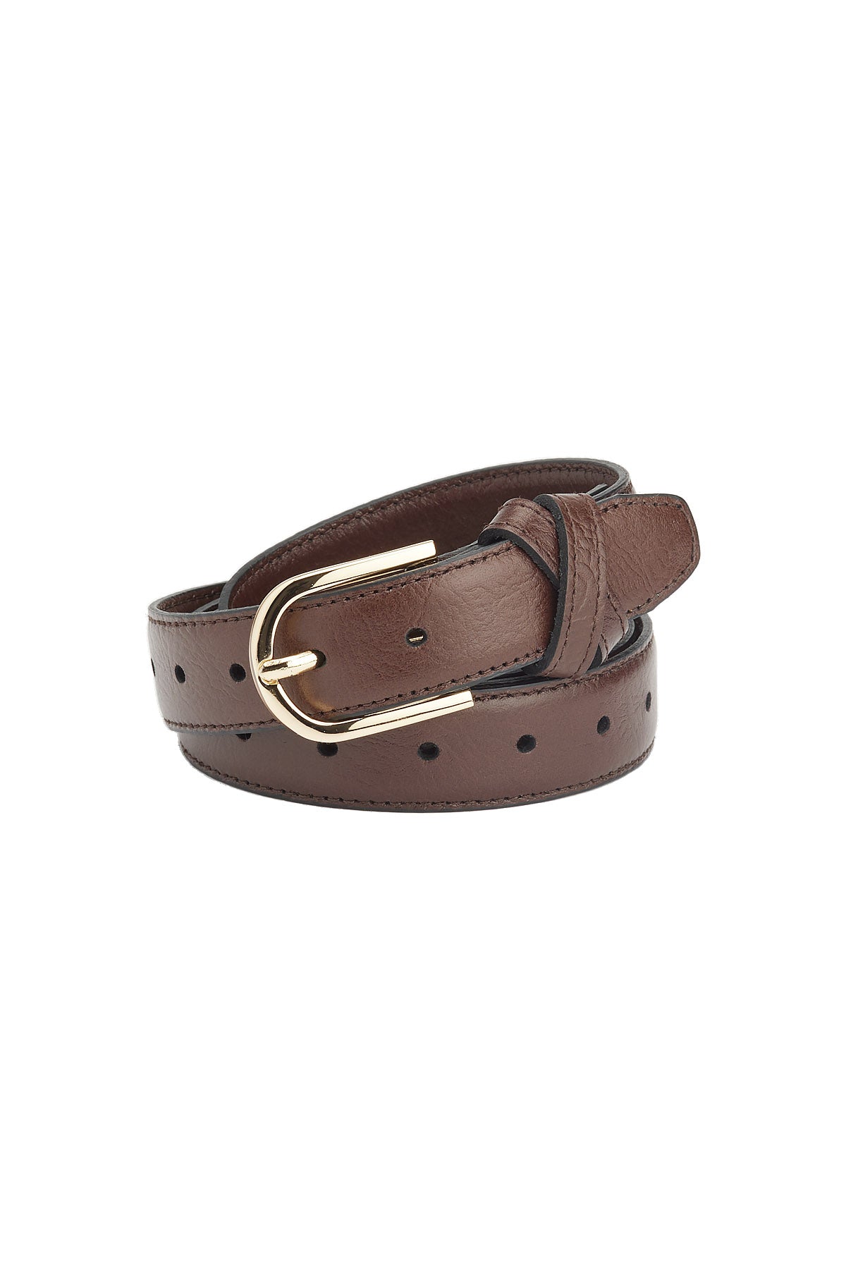 BOYFRIEND BELT CHOCOLATE/GOLD - KNUEFERMANN 