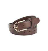 BOYFRIEND BELT CHOCOLATE/GOLD - KNUEFERMANN 