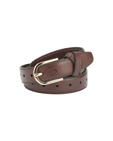 BOYFRIEND BELT CHOCOLATE/GOLD - KNUEFERMANN 