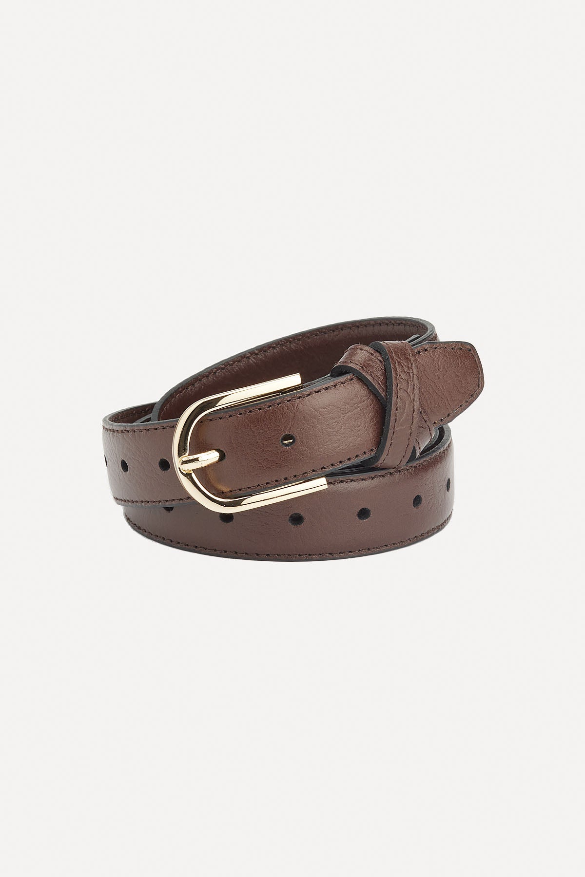 BOYFRIEND BELT CHOCOLATE/GOLD