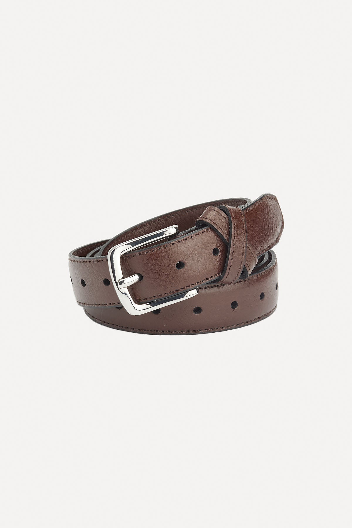 BOYFRIEND BELT CHOCOLATE/NICKLE
