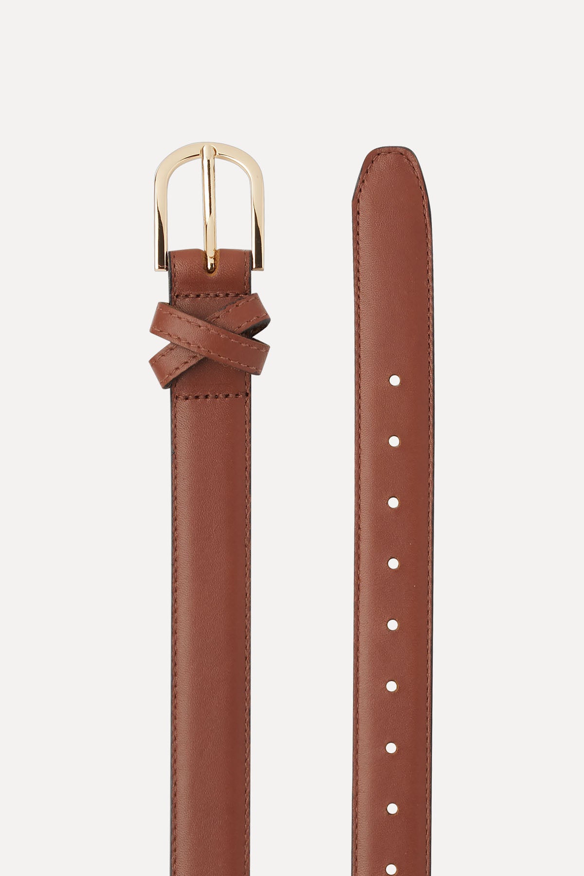 BOYFRIEND BELT TAN/GOLD