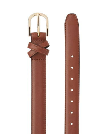 BOYFRIEND BELT TAN/GOLD - KNUEFERMANN 