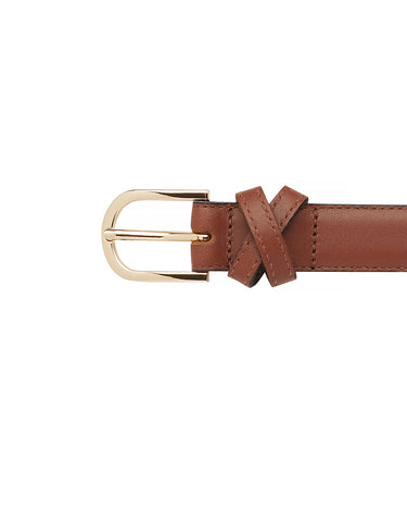 BOYFRIEND BELT TAN/GOLD - KNUEFERMANN 