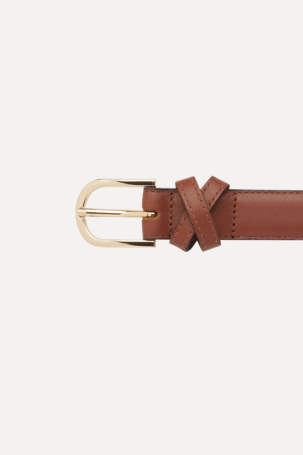 BOYFRIEND BELT TAN/GOLD