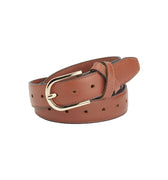 BOYFRIEND BELT TAN/GOLD - KNUEFERMANN 