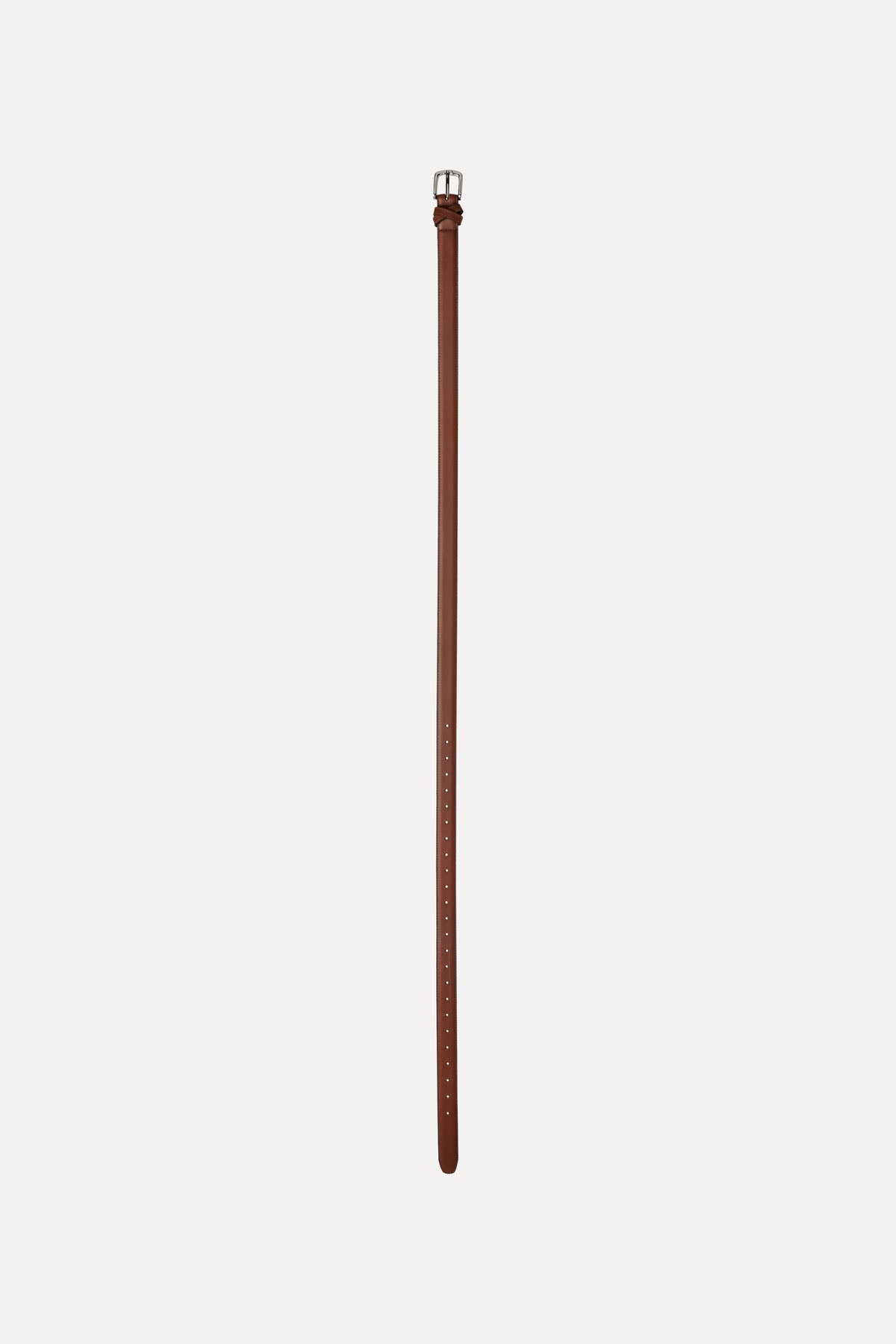 BOYFRIEND BELT TAN/NICKEL