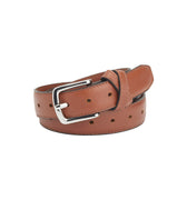 BOYFRIEND BELT TAN/NICKLE - KNUEFERMANN 