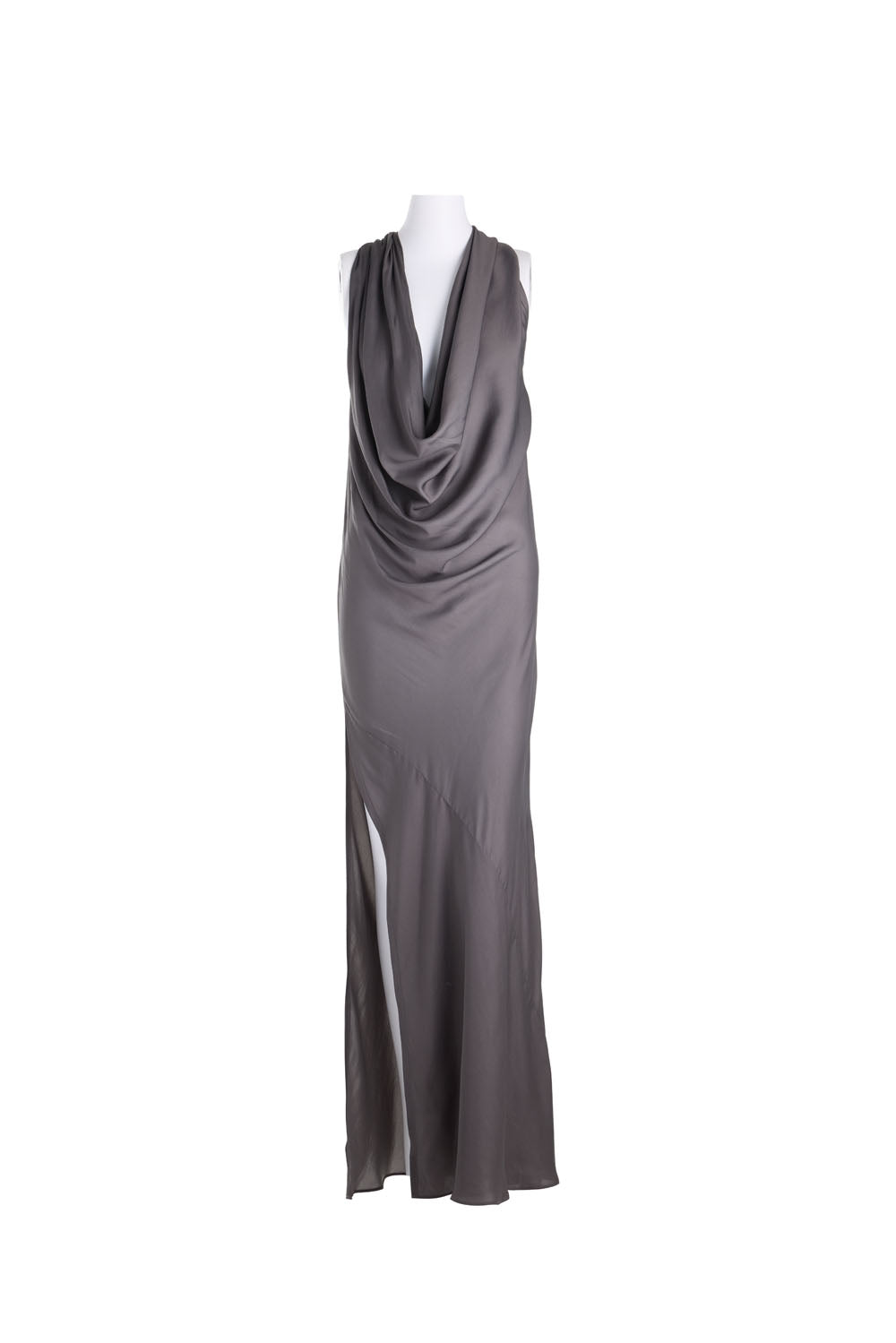 BERLIN DRESS WITH SIDE SPLIT SLATE