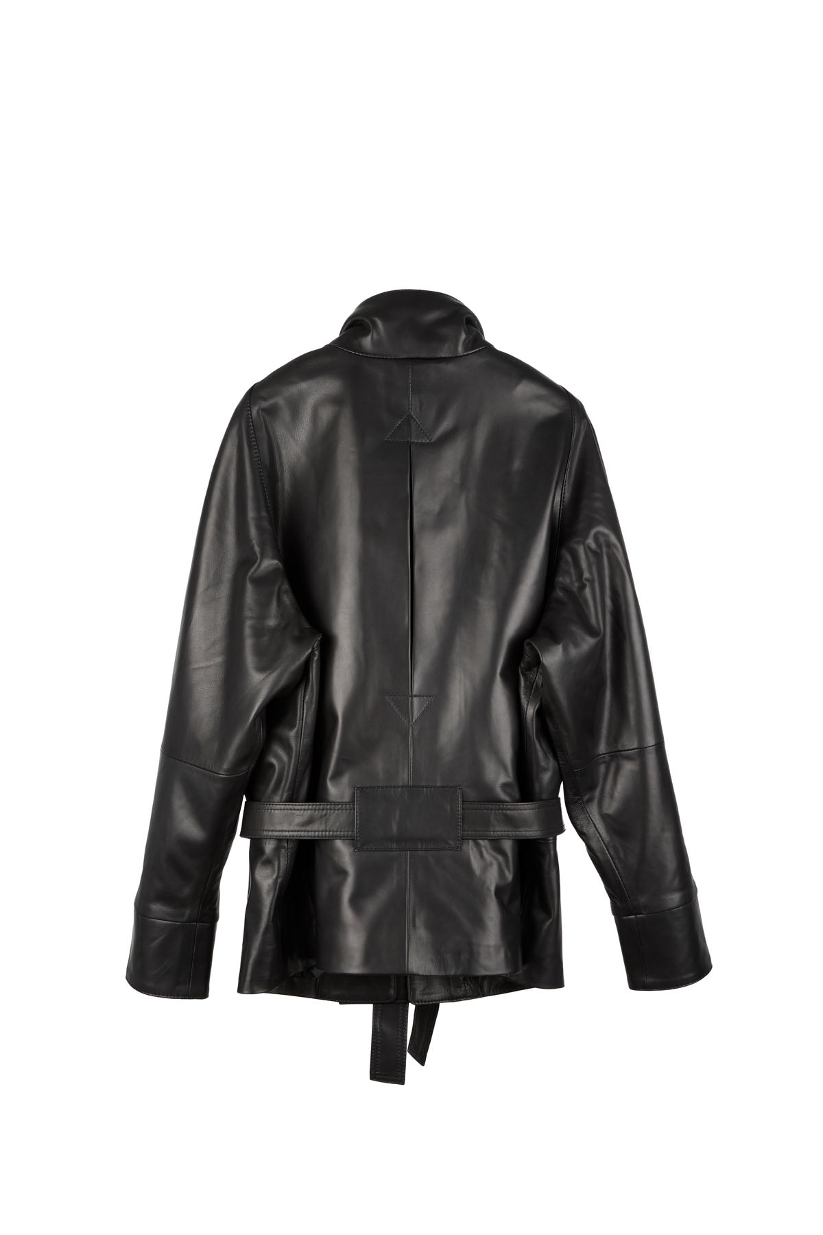 GO-TO LEATHER JACKET POLISHED BLACK NAPPA