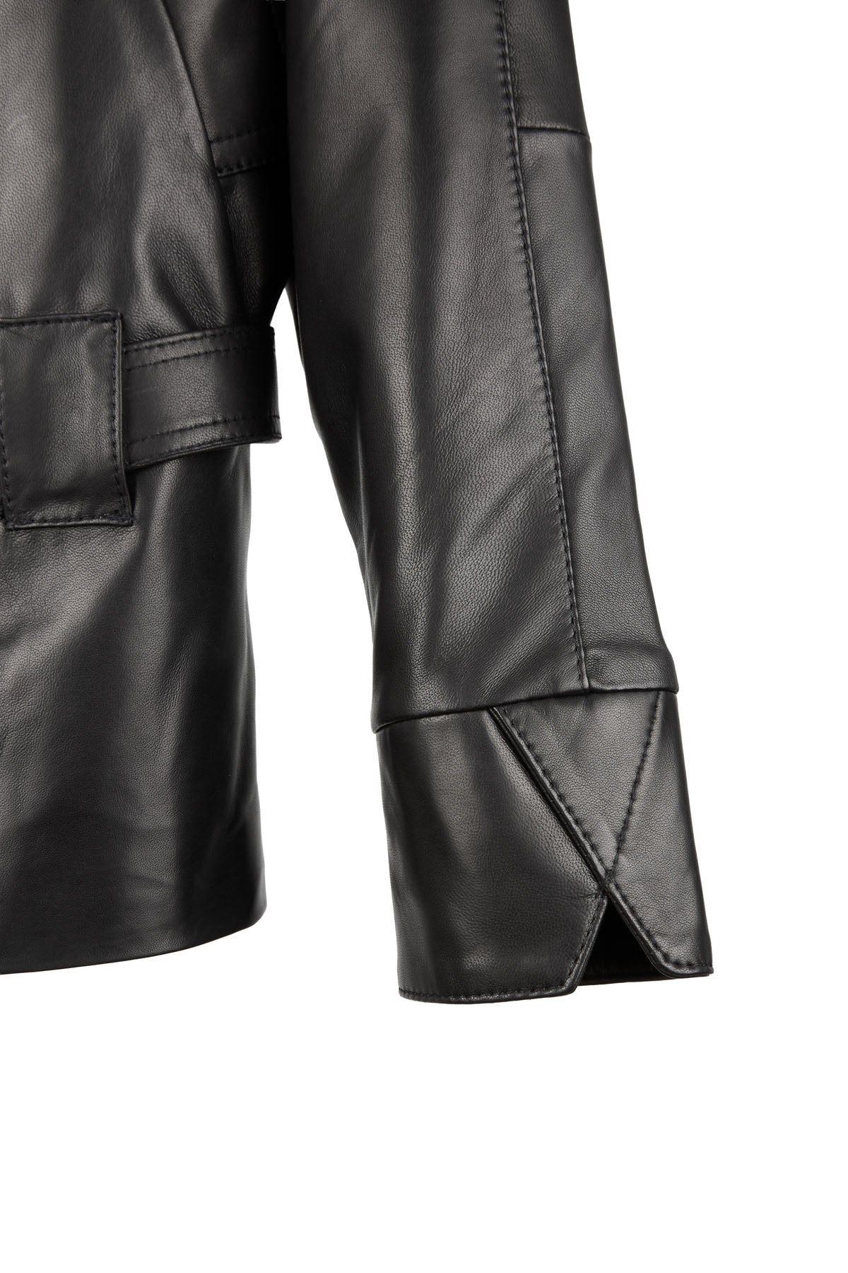 GO-TO LEATHER JACKET POLISHED BLACK NAPPA
