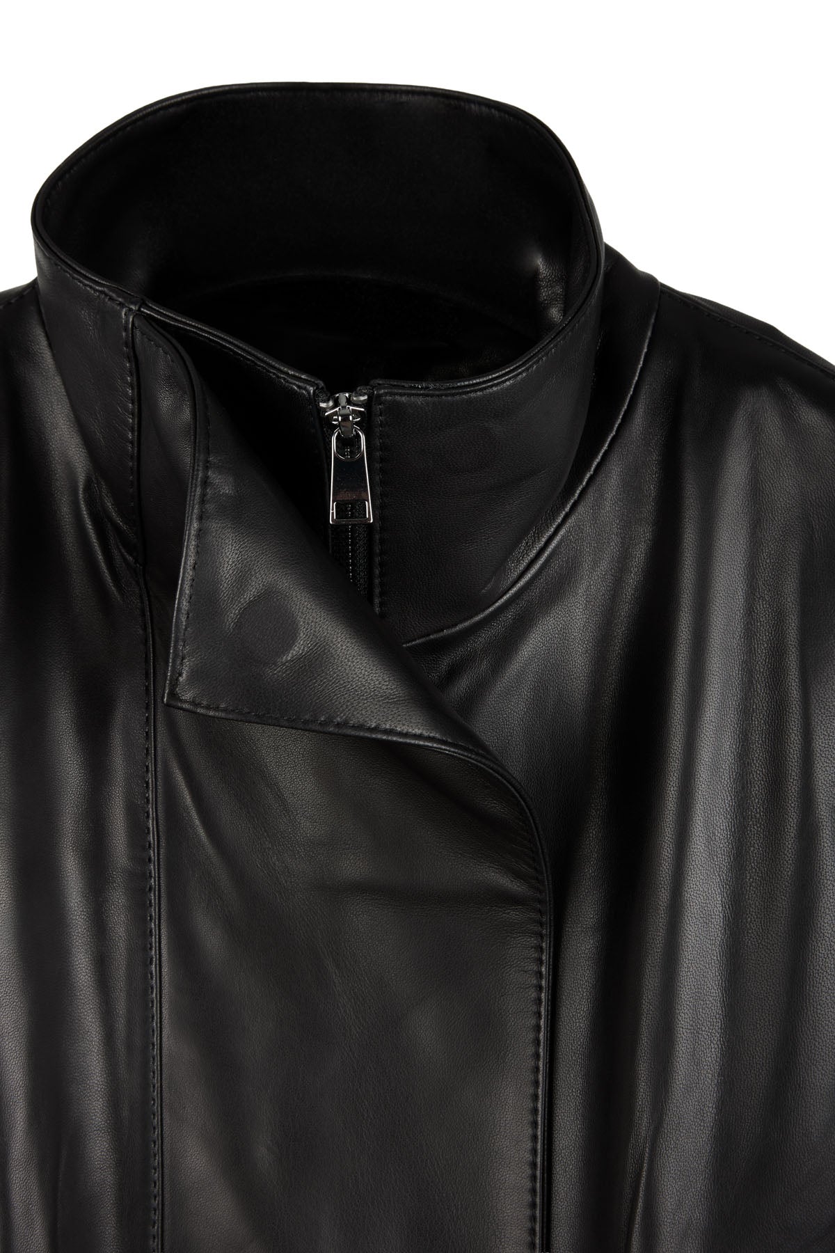 GO-TO LEATHER JACKET POLISHED BLACK NAPPA