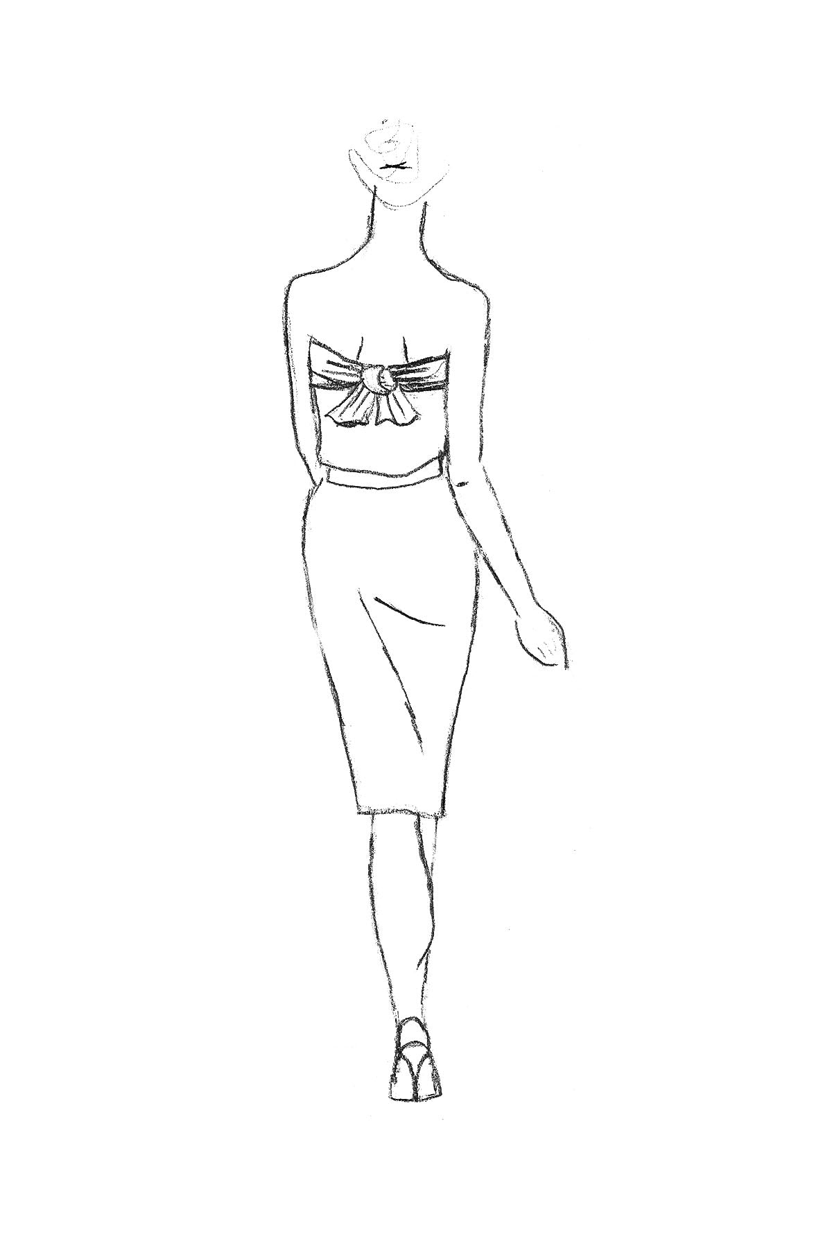 BOW DRESS KNEELENGTH SILK