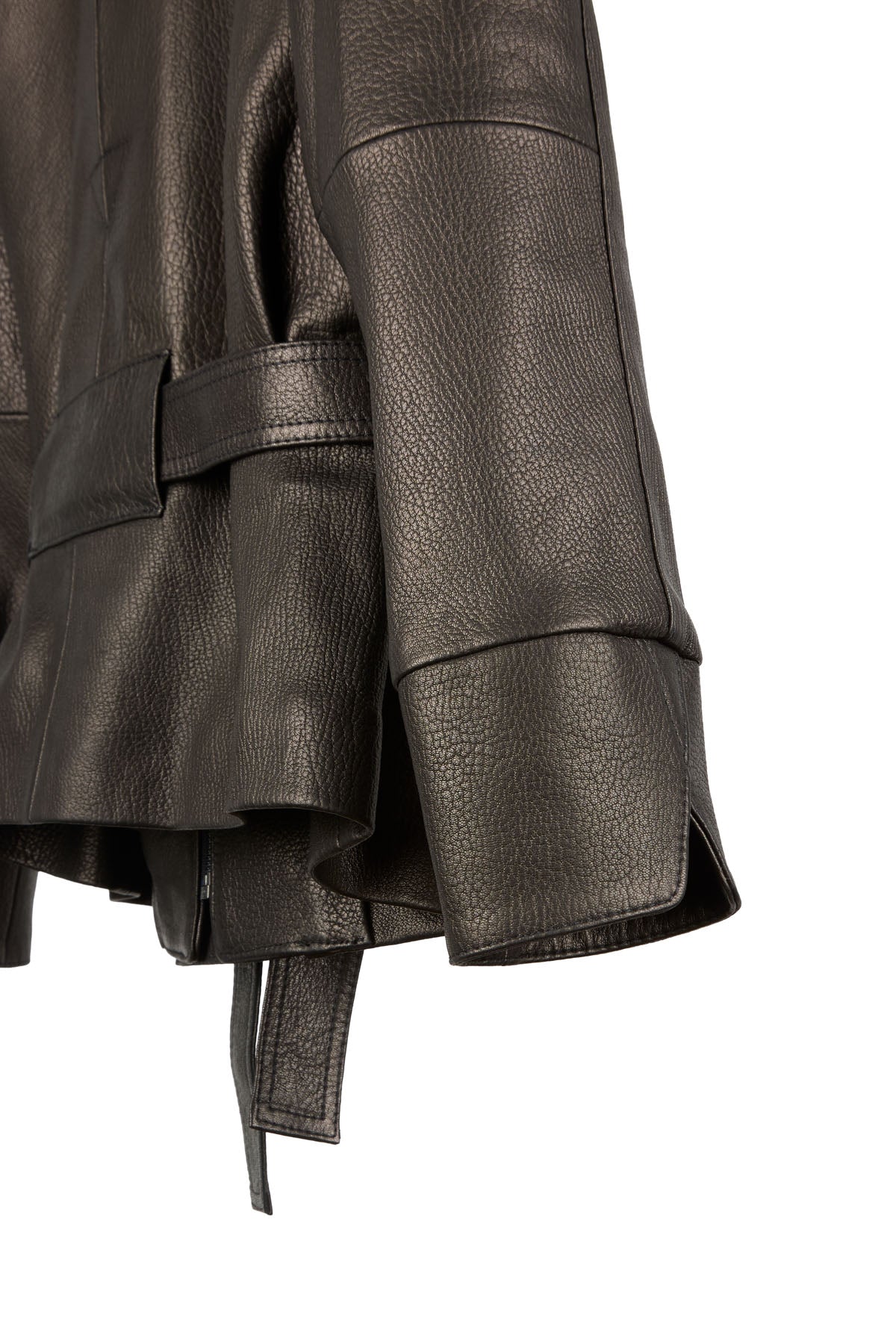 BRONZE FINISH BLACK/BROWN LEATHER JACKET