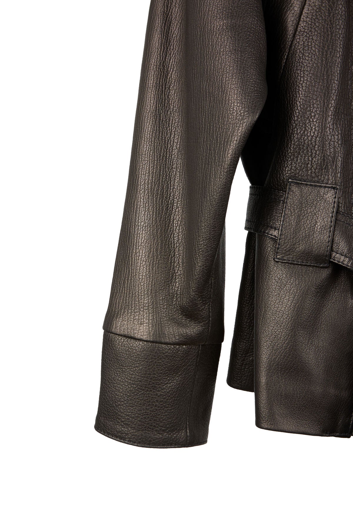 BRONZE FINISH BLACK/BROWN LEATHER JACKET