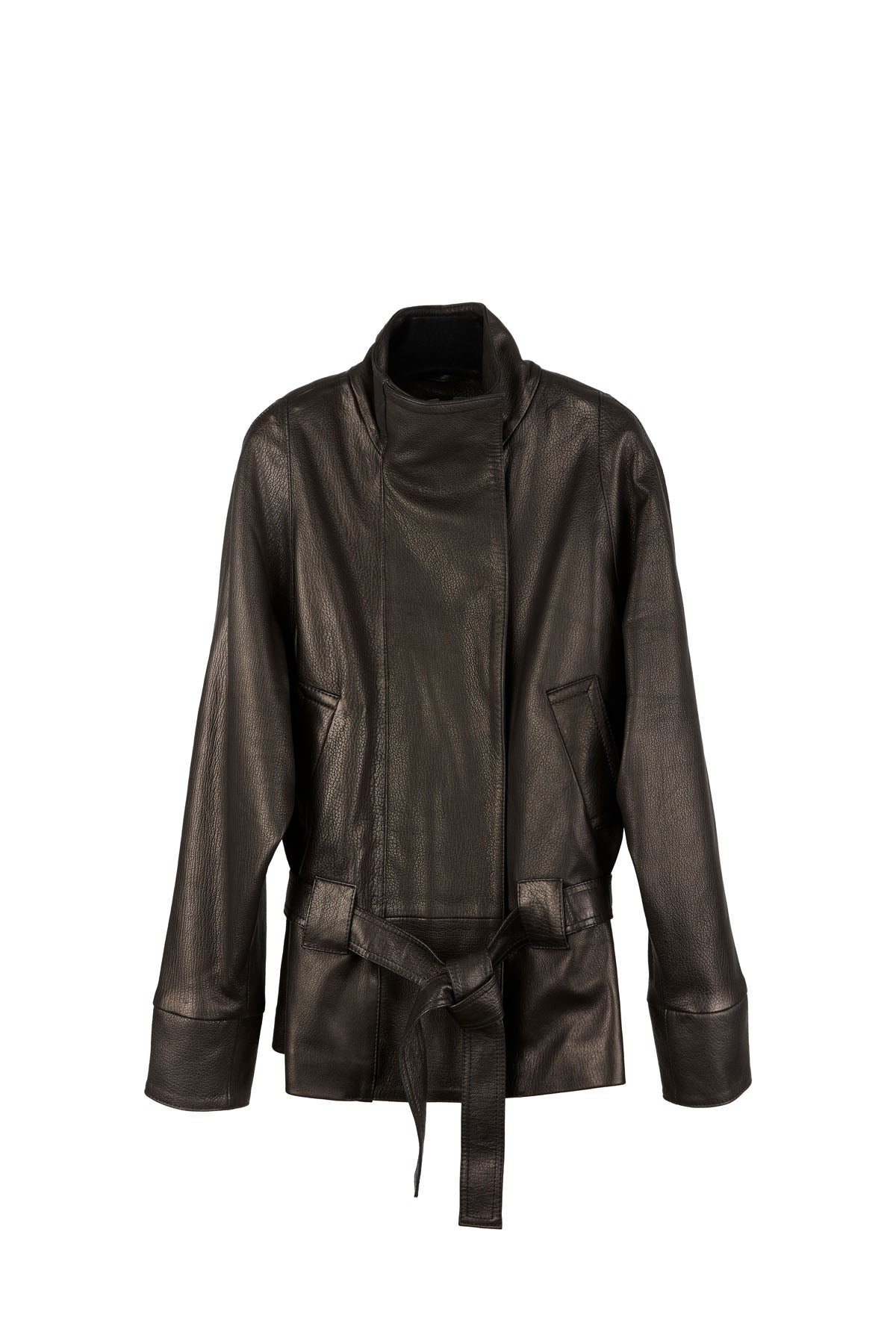 BRONZE FINISH BLACK/BROWN LEATHER JACKET