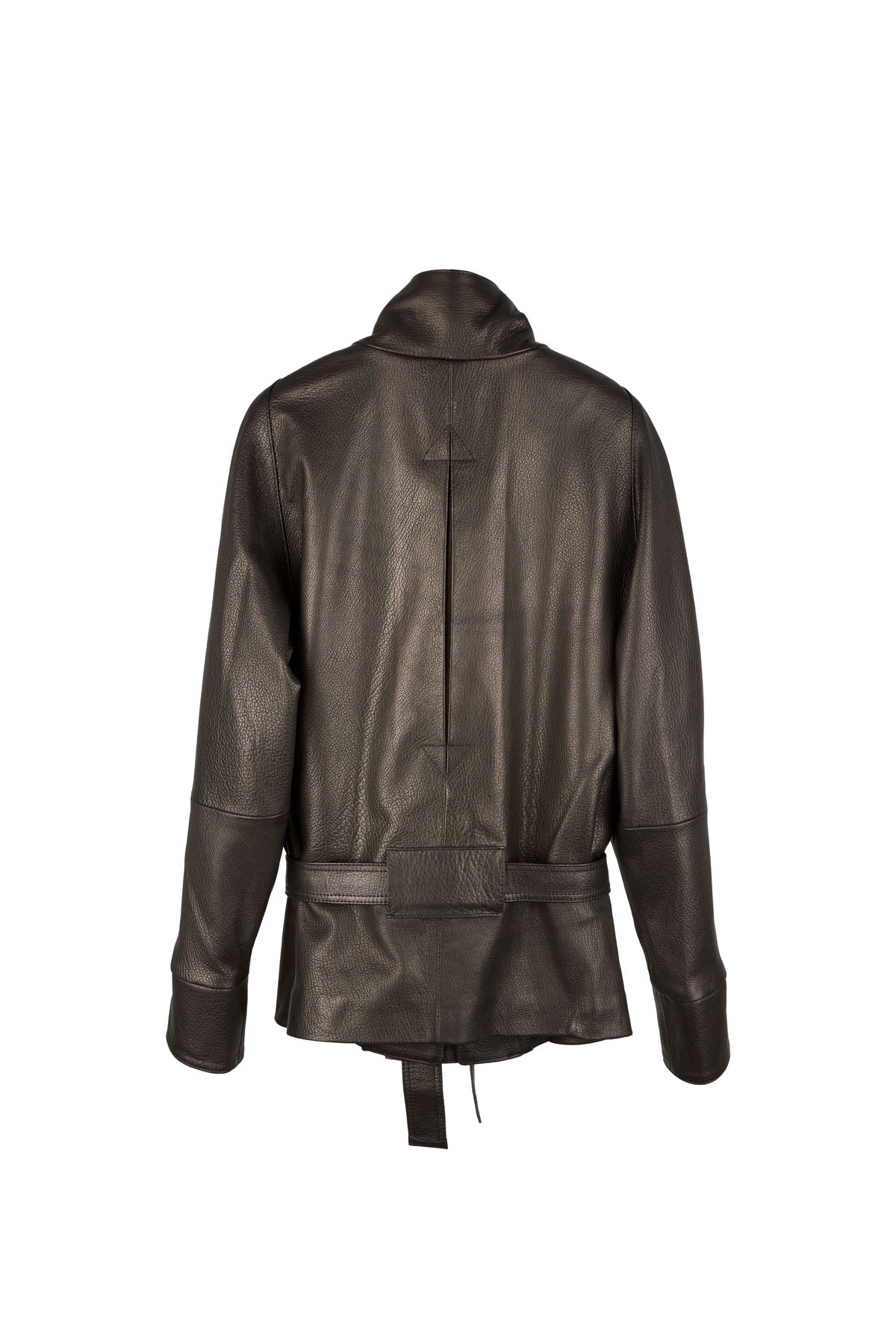 BRONZE FINISH BLACK/BROWN LEATHER JACKET