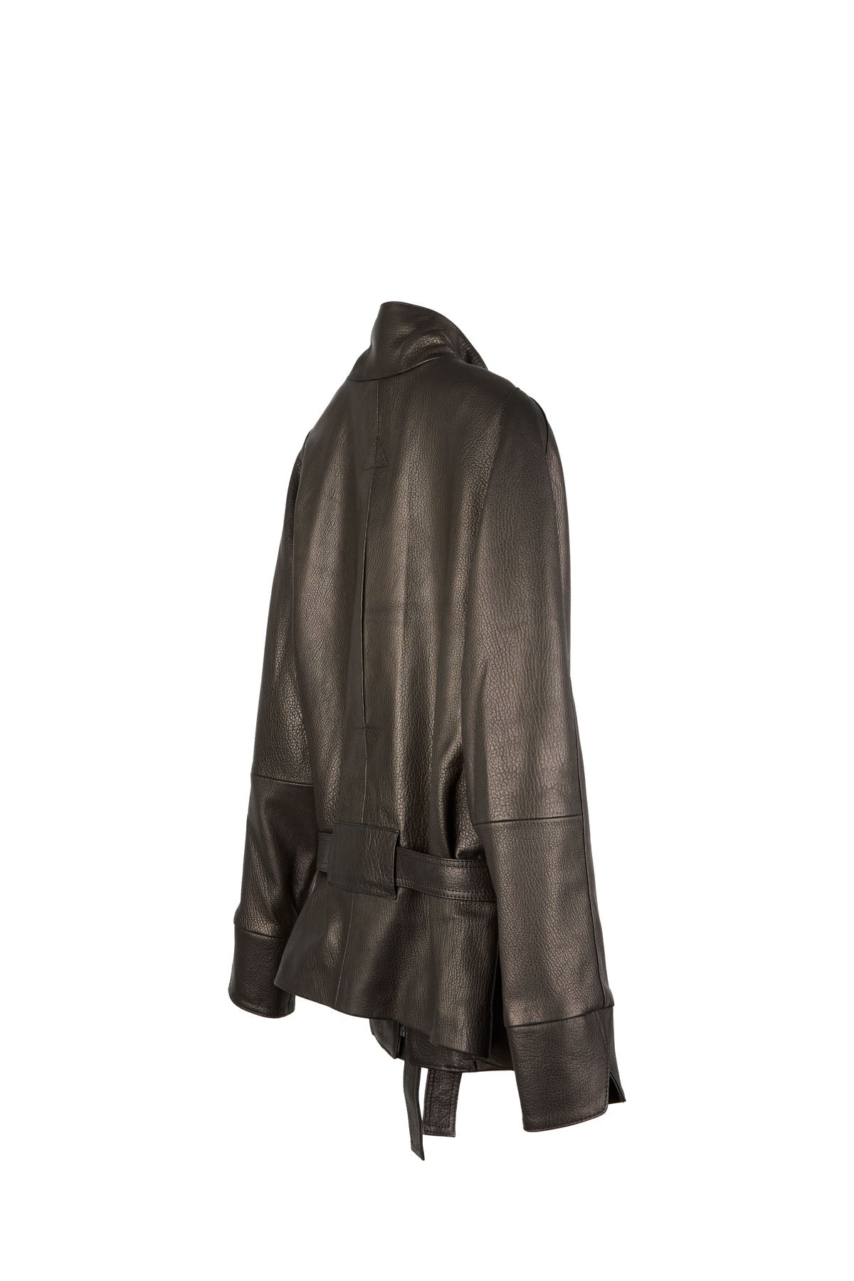BRONZE FINISH BLACK/BROWN LEATHER JACKET