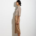 CAMEL VEGAN SUEDE WRAP SKIRT - KNUEFERMANN 